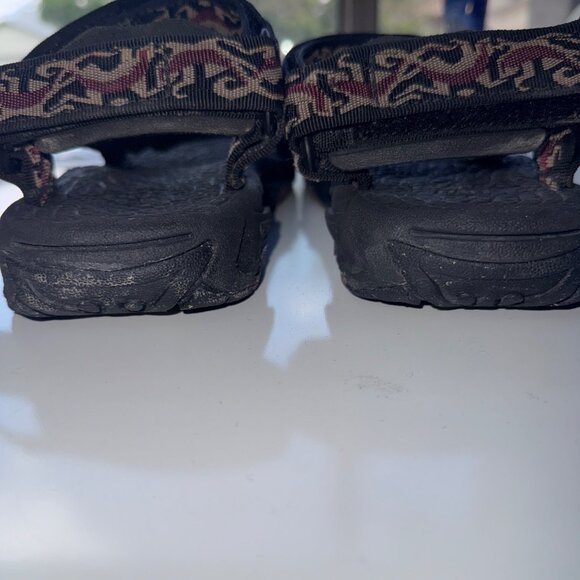 Teva Sz 10 Hiking Sandals Terradactyl Shock Pad Black & Multi Strap Adjustable - Picture 6 of 12